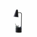 Homeroots 20 in. Compact Student Metal Desk Lamp, Black 468818